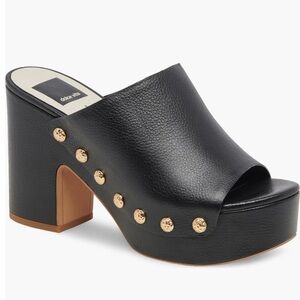 Dolce Vita Emol Black & Gold Studded Mules - BRAND NEW CONDITION